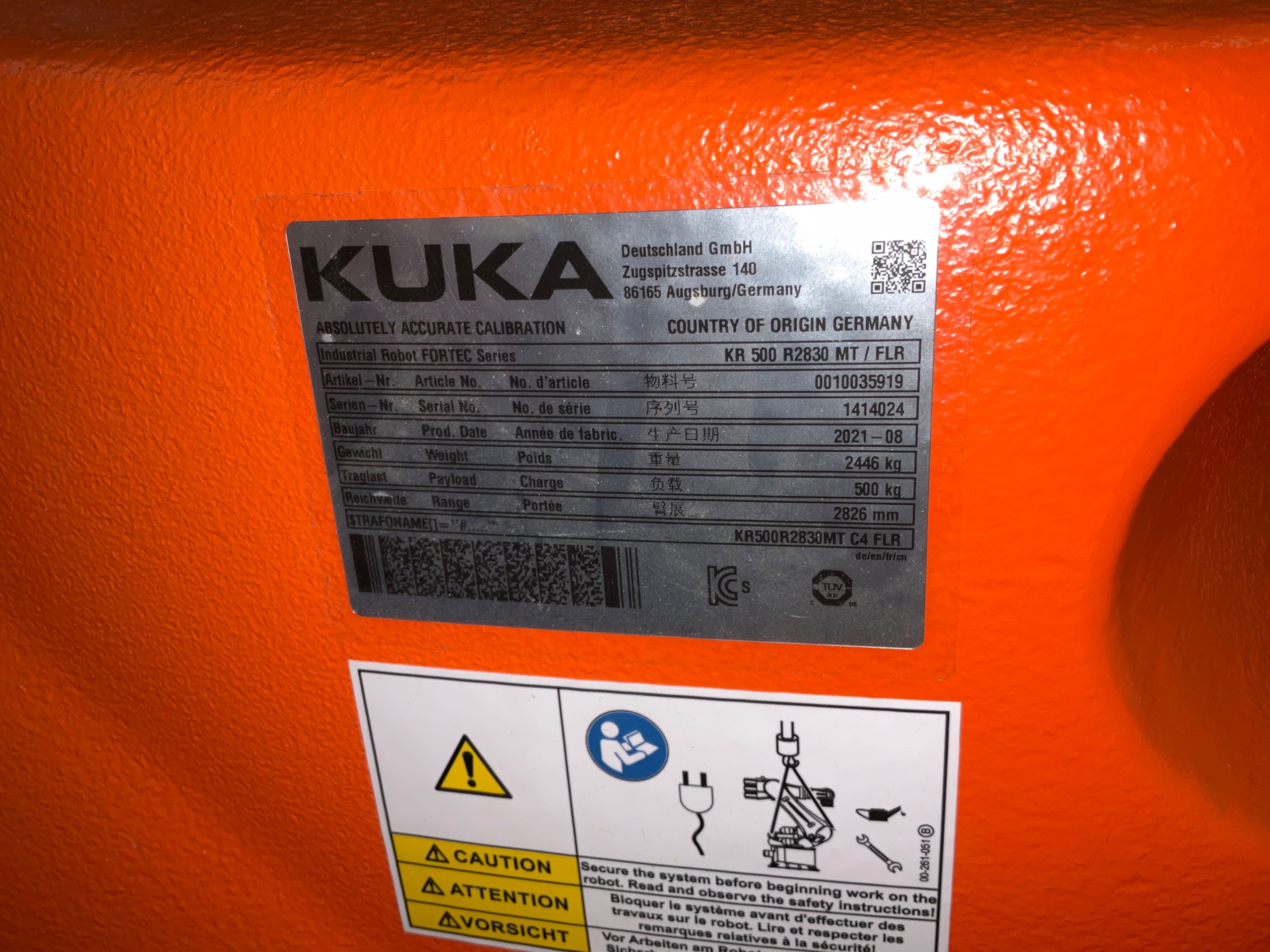 2021 KUKA KR 500 R2830 ROBOT & CONTROLLER ASSEMBLY - undefined