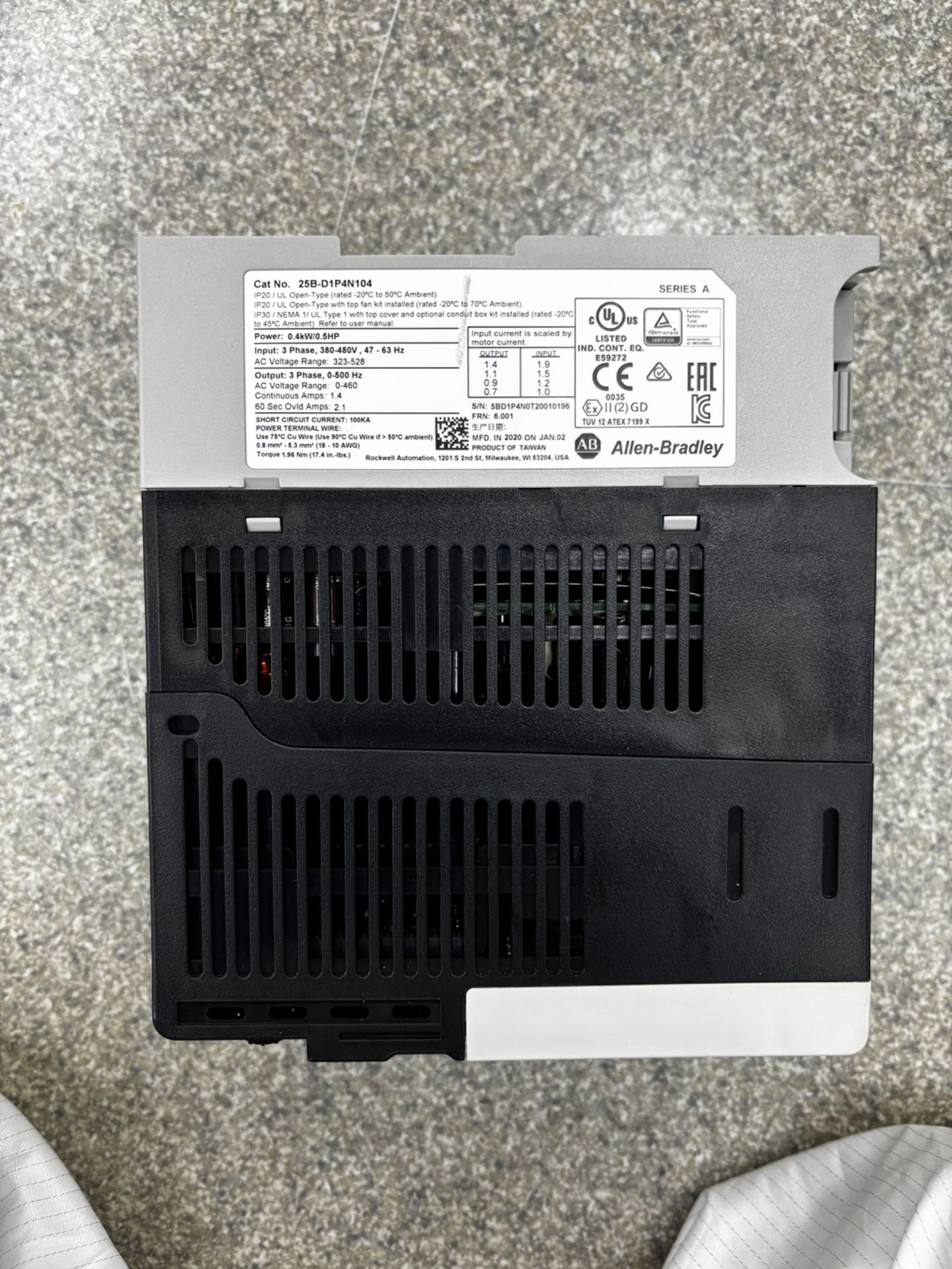 2020 ALLEN BRADLEY 25B-D1P4N104 AC VFD DRIVES - undefined