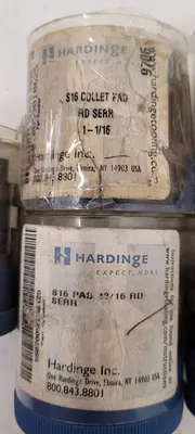 HARDINGE S16 COLLET PAD SET OF 5, SIZES: 13/16, 1-1/16, 15/16, 1-1/8, 7/8 - undefined