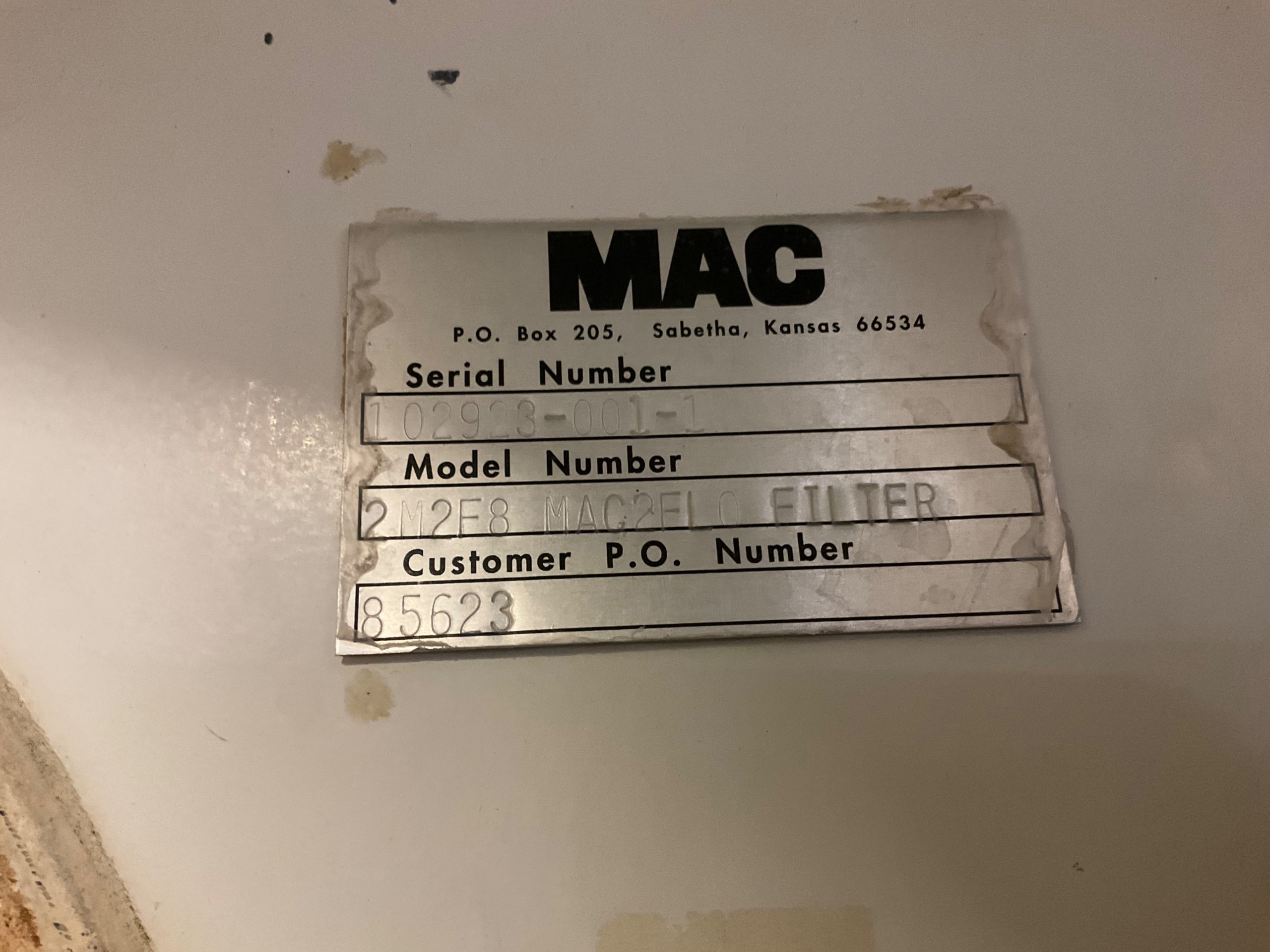 MAC 2M2F8 DUST COLLECTOR - undefined