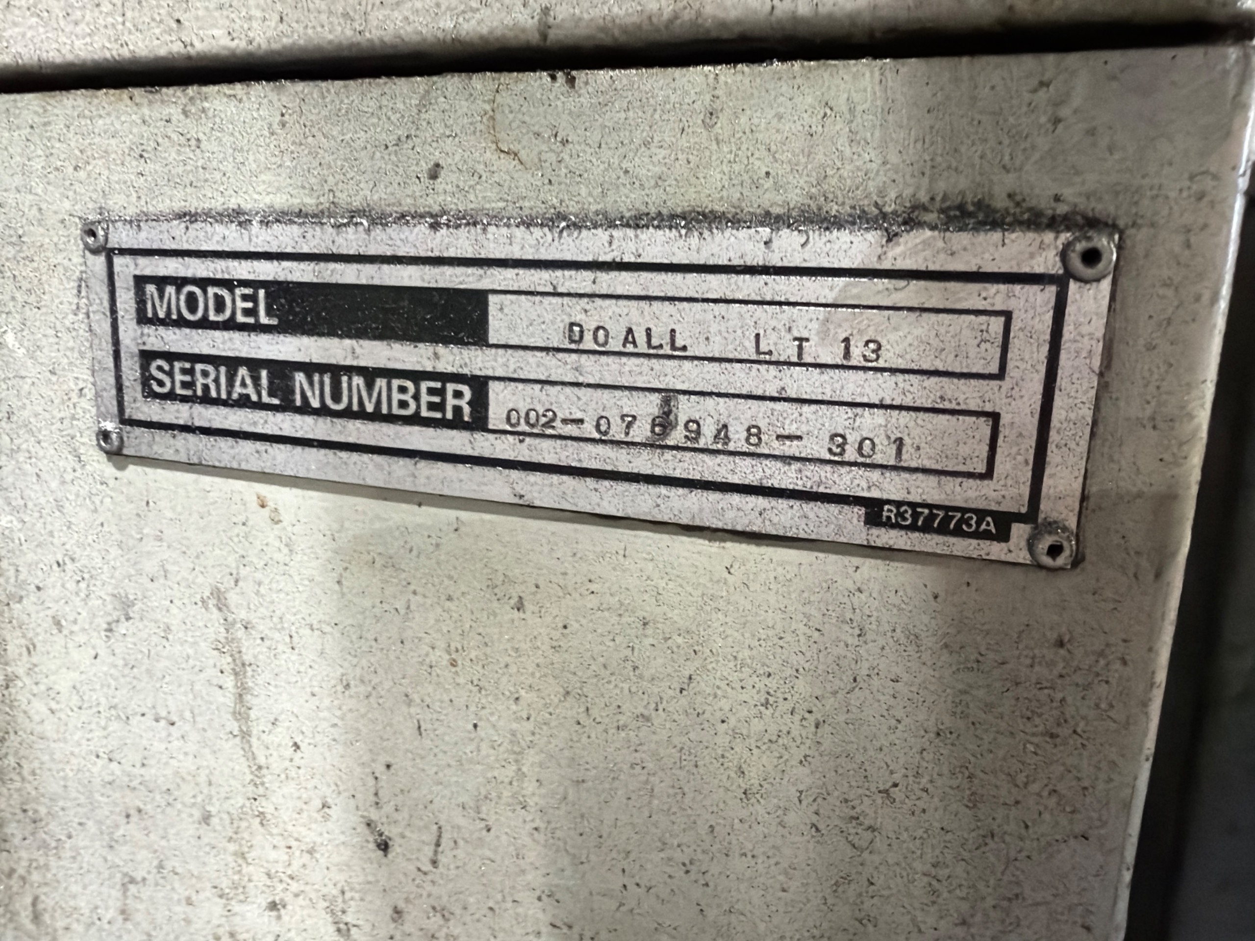 DOALL LT13 ENGINE LATHE, 13IN SWING, 5HP, UP TO 2500 RPM, D1-6 SPINDLE, MT3 TAILSTOCK - undefined