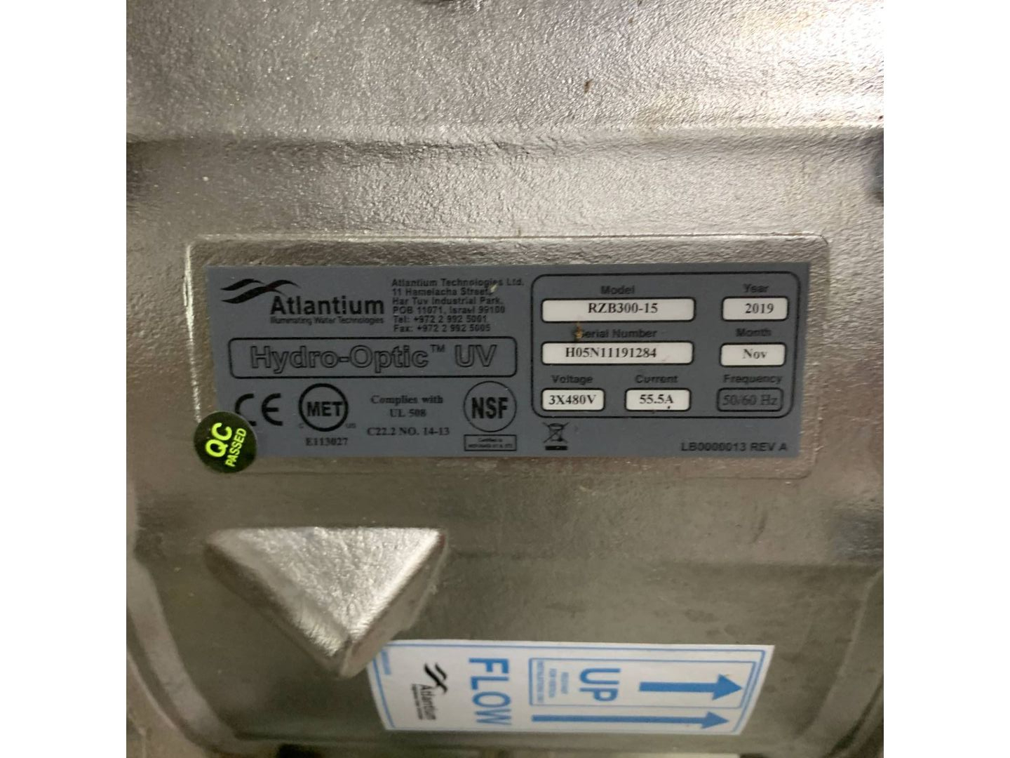 2019 ATLANTIUM RZB300-15 HYDRO-OPTIC UV SYSTEM - undefined