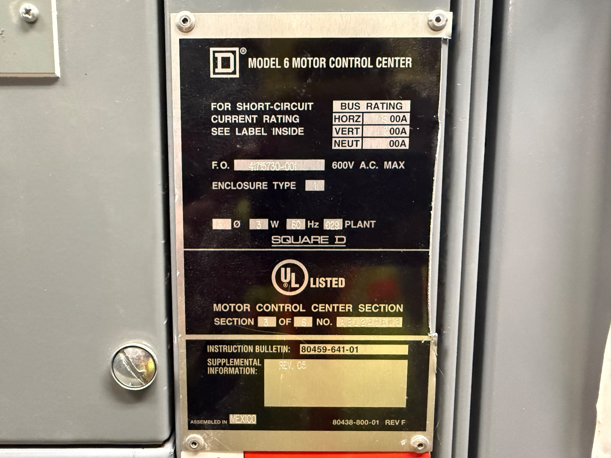CONTENTS OF ELECTRICAL ROOM - undefined
