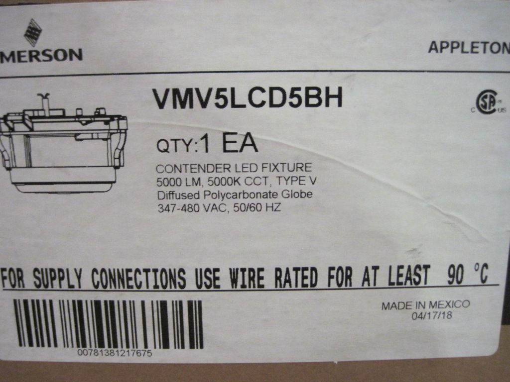 2018 APPLETON VMV5LCD5BH LED FIXTURE - undefined