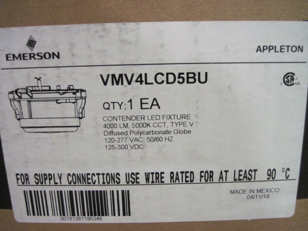 2018 APPLETON  VMV4LCD5BU LED FIXTURE - undefined