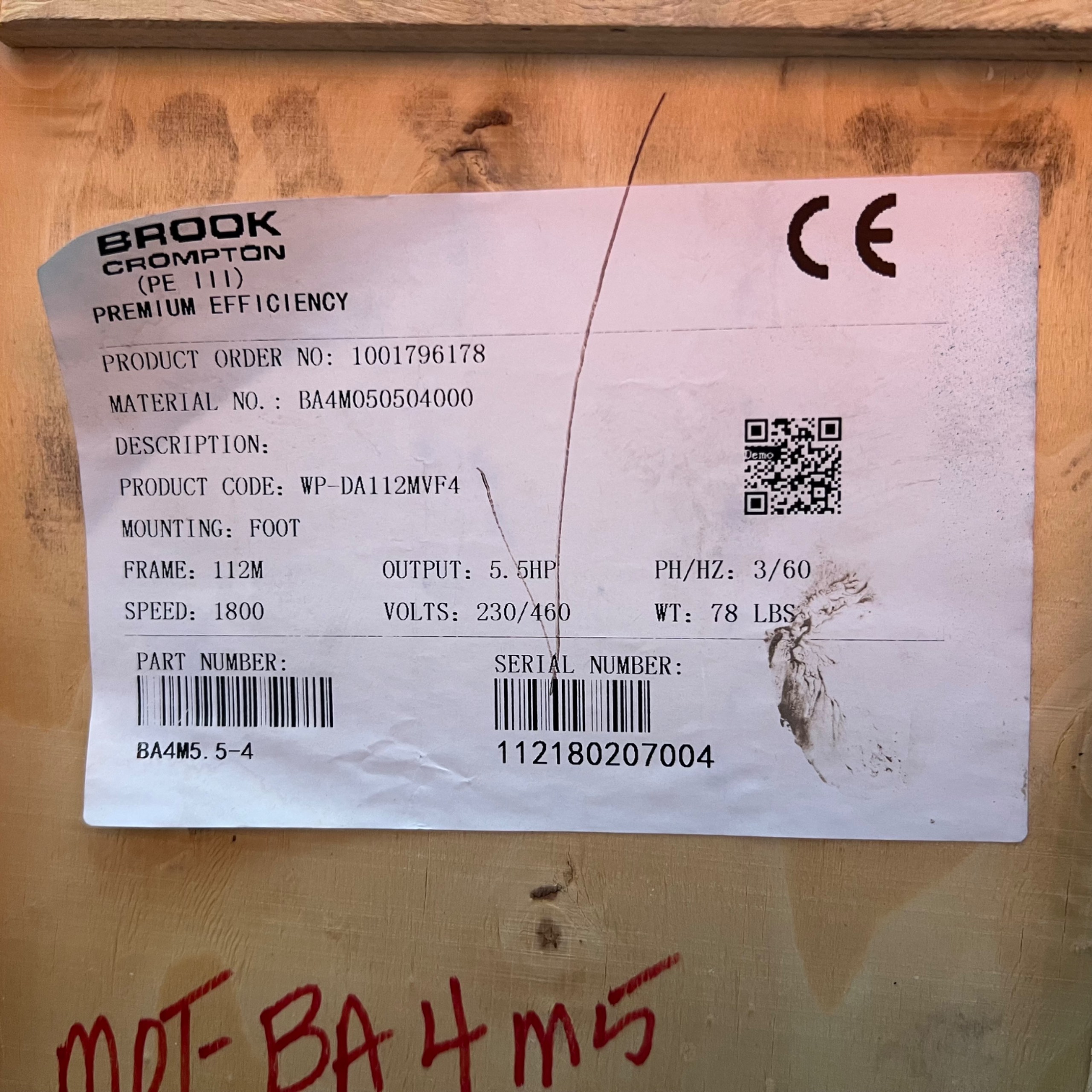 QTY OF 4 ELECTRIC MOTORS - undefined