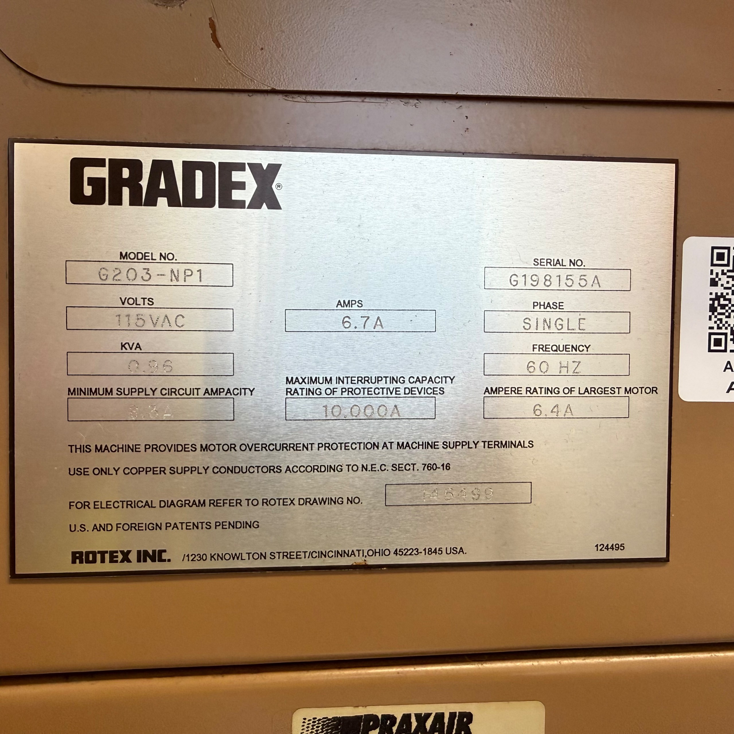 GRADEX G203-NP1 PARTICLE SIZE ANALYZER - undefined