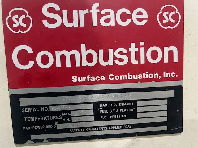 1994 SURFACE COMBUSTION INC.  SDG 36-48-36 TEMPERING FURNACE (GAS) - undefined