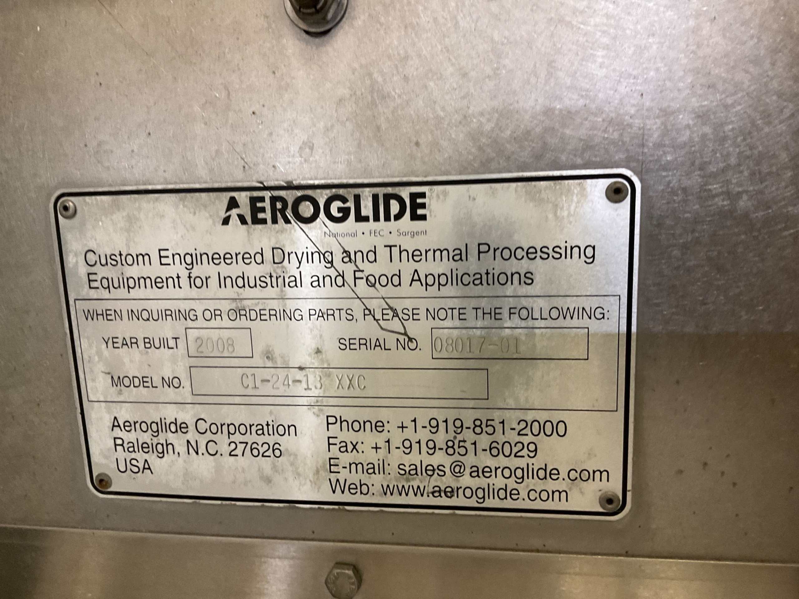 2008 AEROGLIDE C1-24-13 XXC FOOD DRYER - undefined