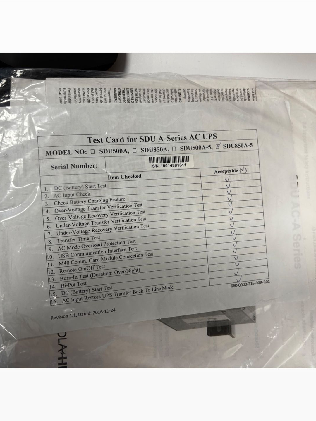 EMERSON SOLAHD SDU850A-5 DATACENTER UPS - undefined