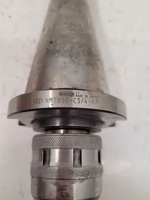 NIKKEN NMTB50-C3/4-65 COLLET CHUCK CAT 50 HOLDER OAL 9.75” PROJECTION 2.75” HOLE 1.32” - undefined