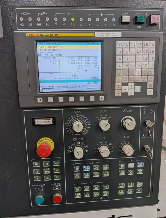 2014 FEELER FTC-150 CNC TURNING CENTER FANUC 0I-TD 6IN CHUCK 6000RPM 10-ST TURRET - undefined