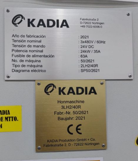 2021 KADIA 2LH2/40R HONING MACHINE
 - undefined
