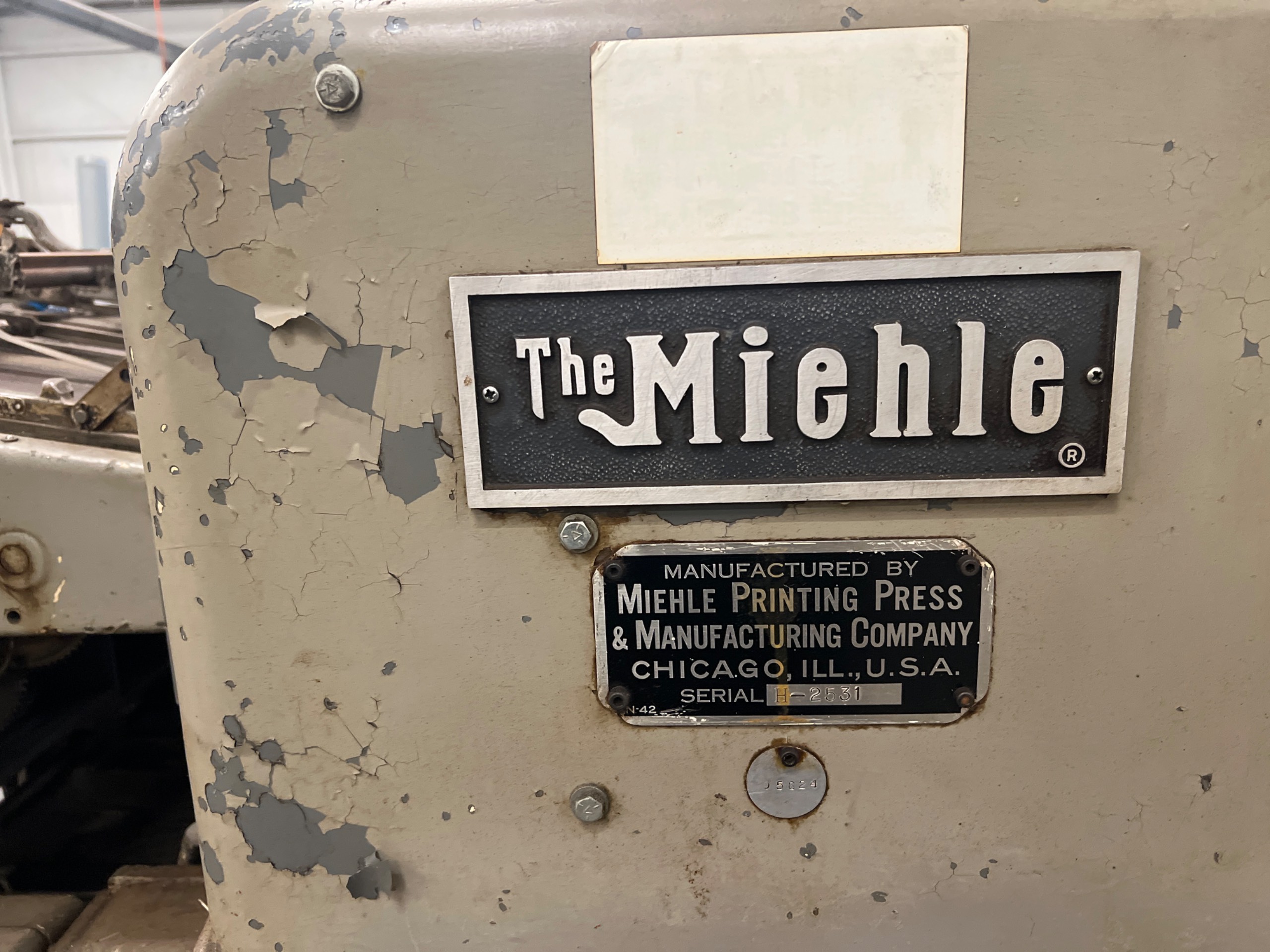 THE MIEHLE PRINTING PRESS - undefined