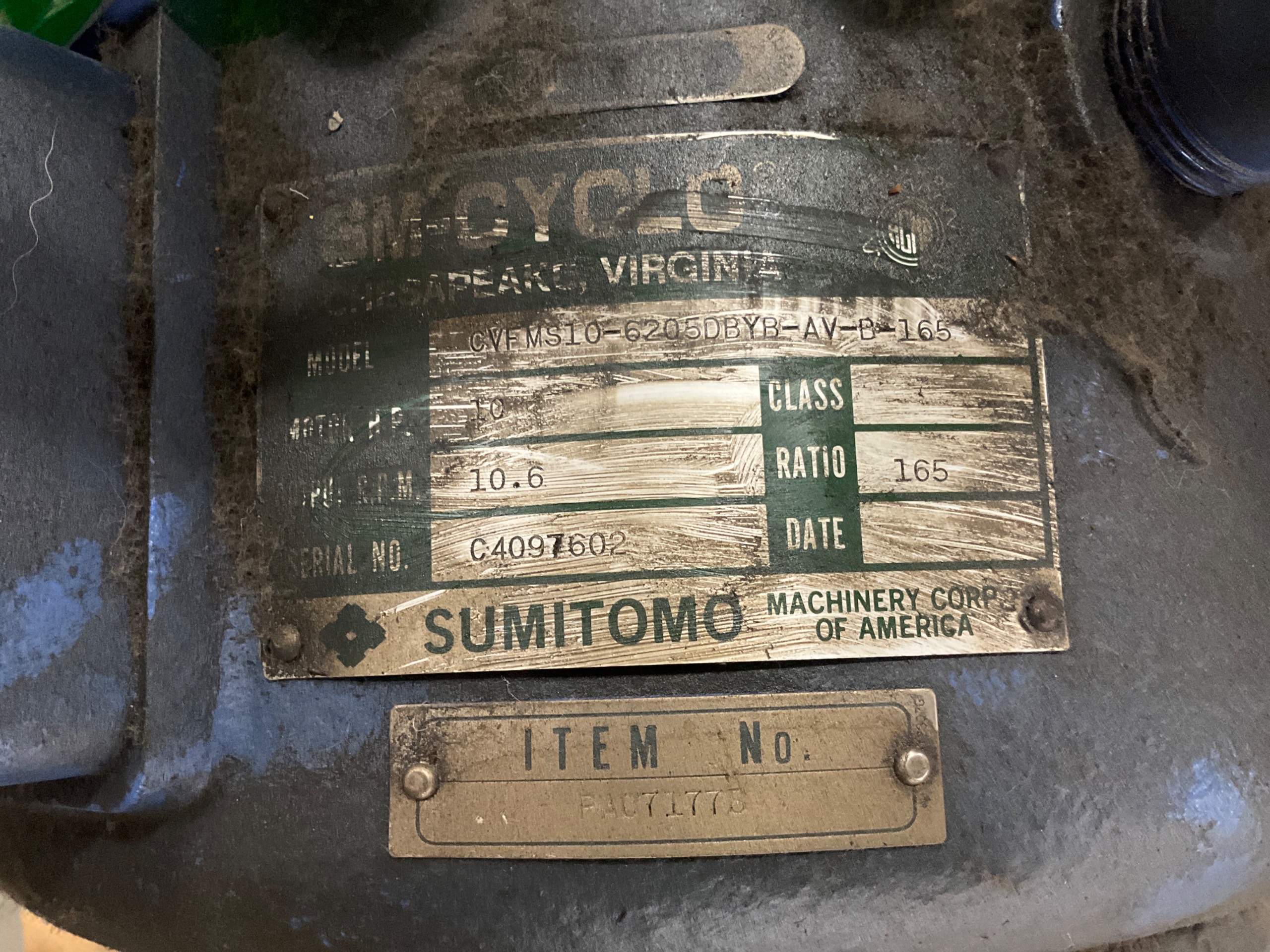 SUMITOMO MOTOR & GEARBOX ASSEMBLY - undefined