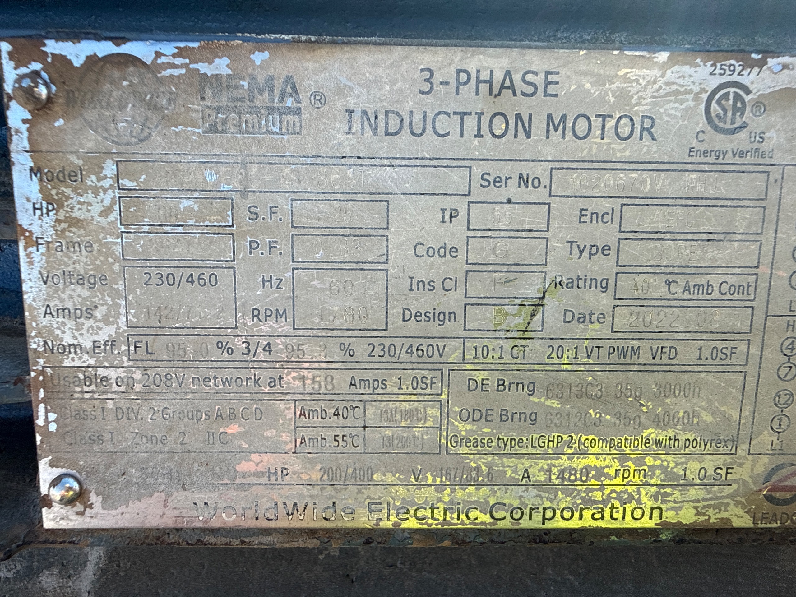 ARMSTRONG CL703 PUMP & 50 HP MOTOR ASSEMBLY - undefined