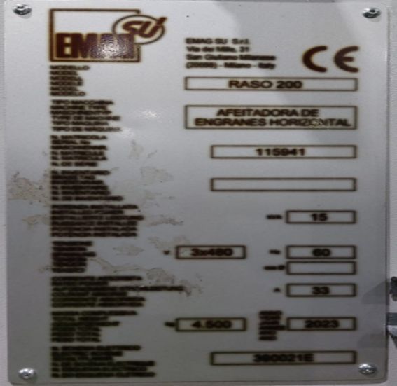 2022 EMAG SU RASO 200 SHAVING MACHINE
 - undefined