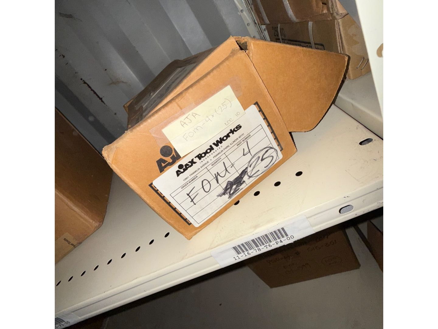 BULK INVENTORY OF INDUSTRIAL PARTS AND TOOLS - undefined