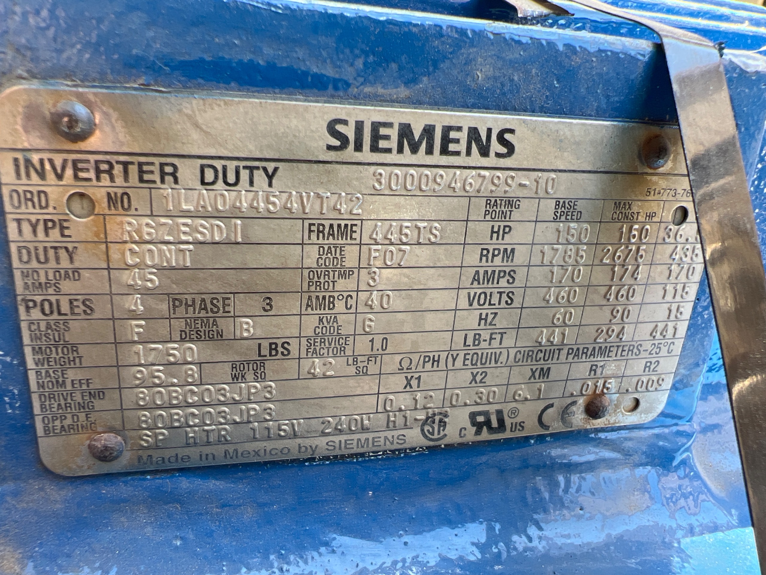 SIEMENS RGZESD1 AC MOTOR - undefined