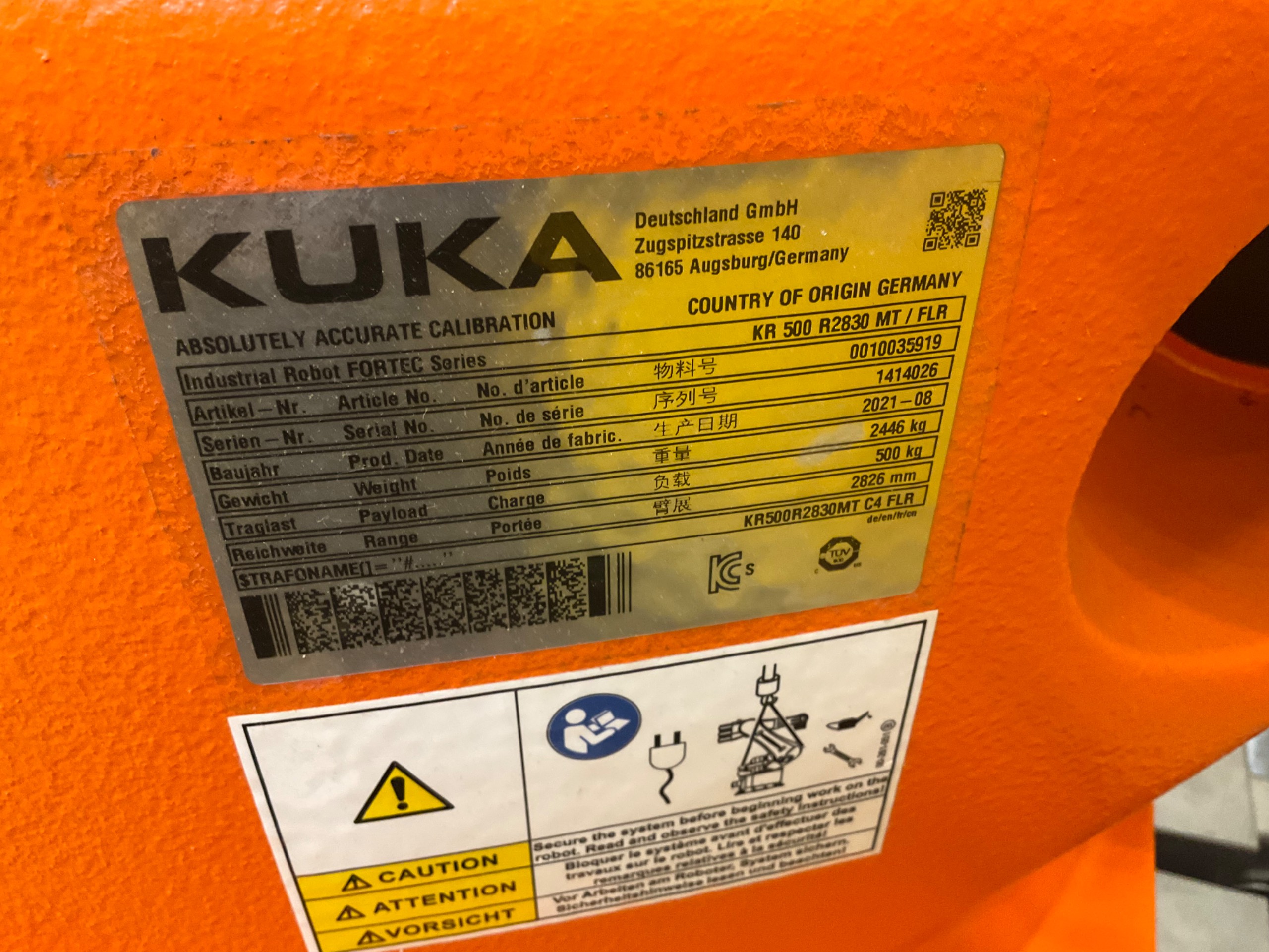 2021 KUKA KR 500 R2830 ROBOT & CONTROLLER ASSEMBLY - undefined