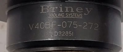 BRINEY TOOLING SYSTEMS V40BF-075-272 COLLET CHUCK CAT 40 MAX 20,000 RPM, OAL 6-1/8" - undefined