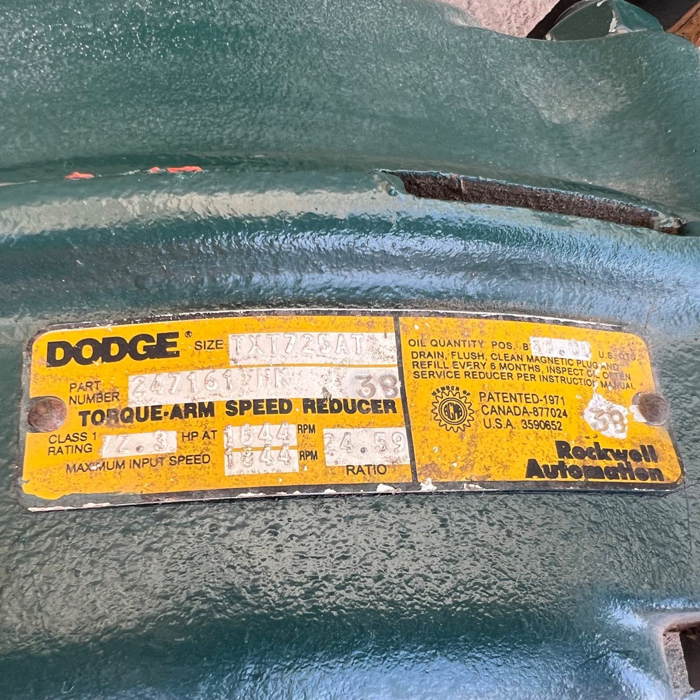 DODGE TXT725AT TORQUE-ARM SPEED REDUCER - undefined