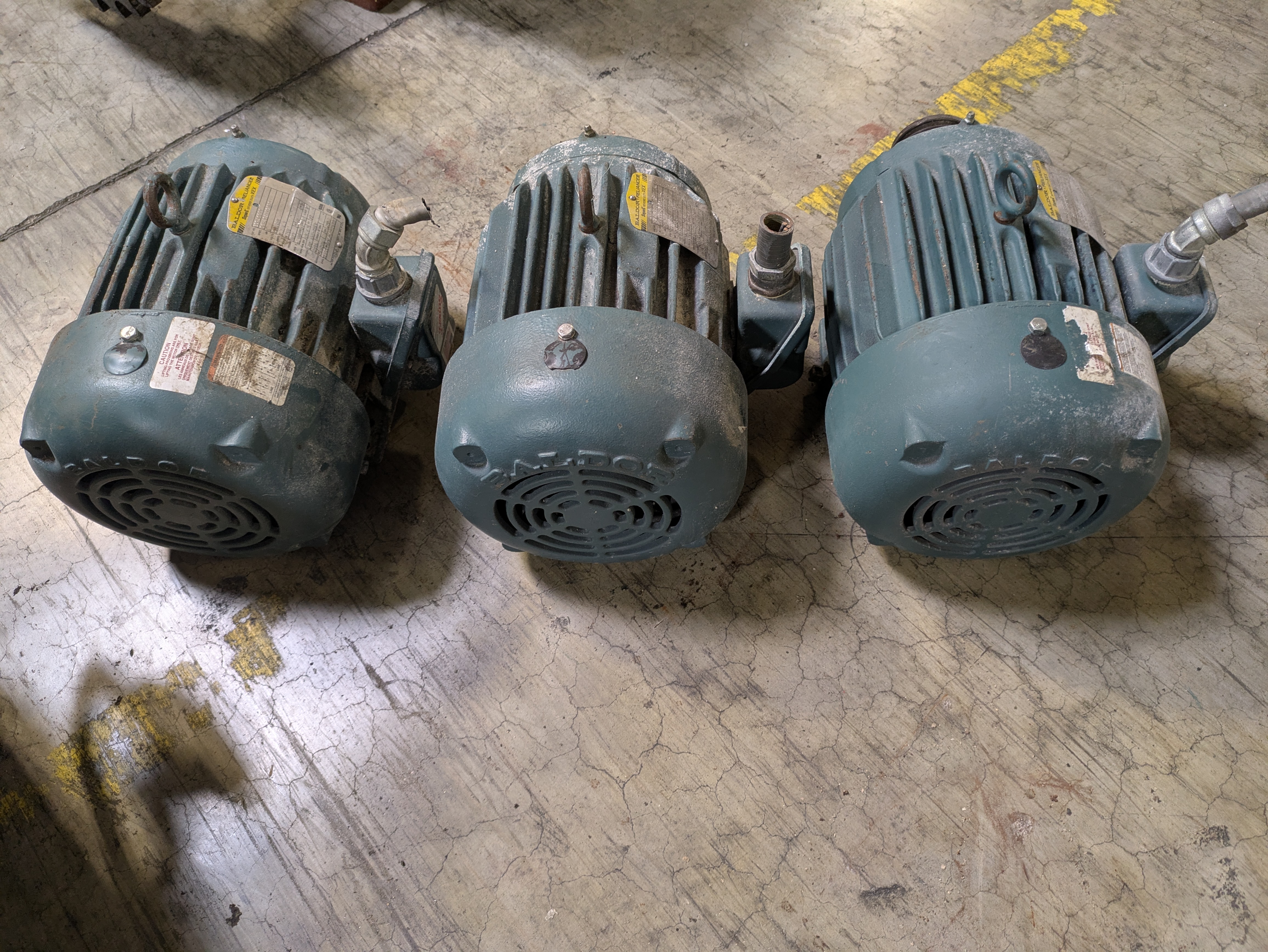 QTY 3: BALDOR RELIANCE ECP3661T AC MOTORS - undefined