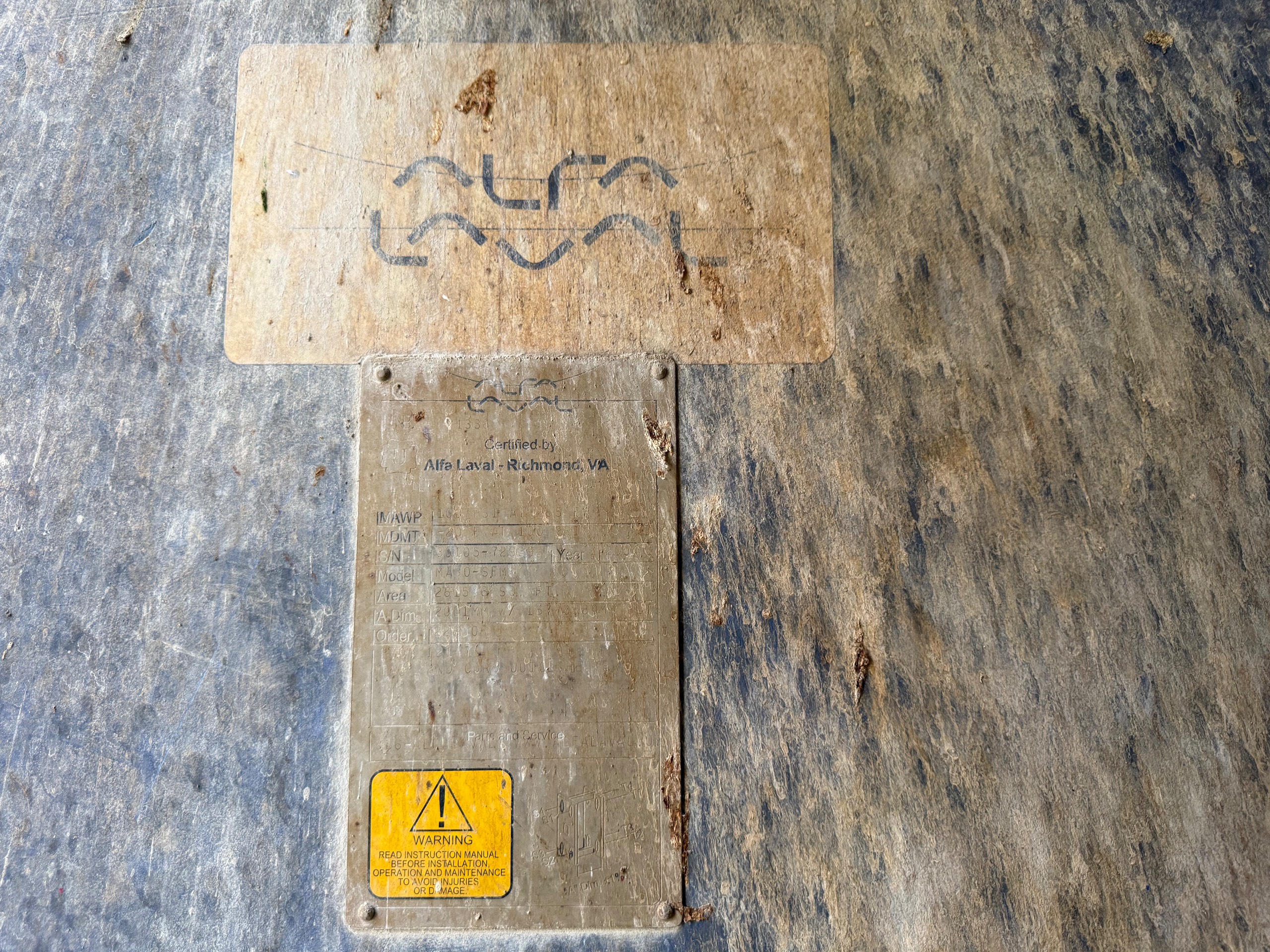 2004 ALFA LAVAL MA30-SFM PLATE HEAT EXCHANGER - undefined