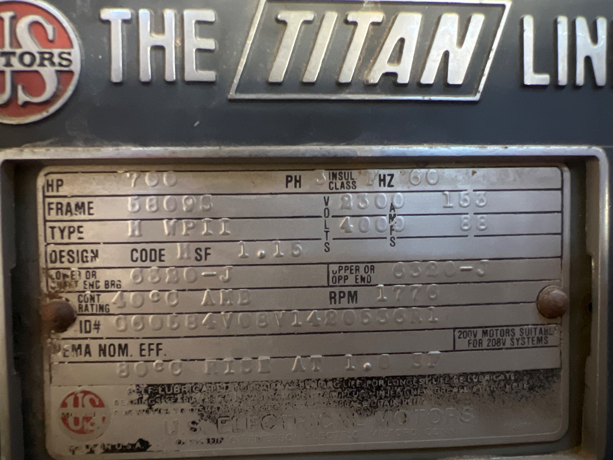 US MOTORS THE TITAN LINE AC MOTOR - undefined