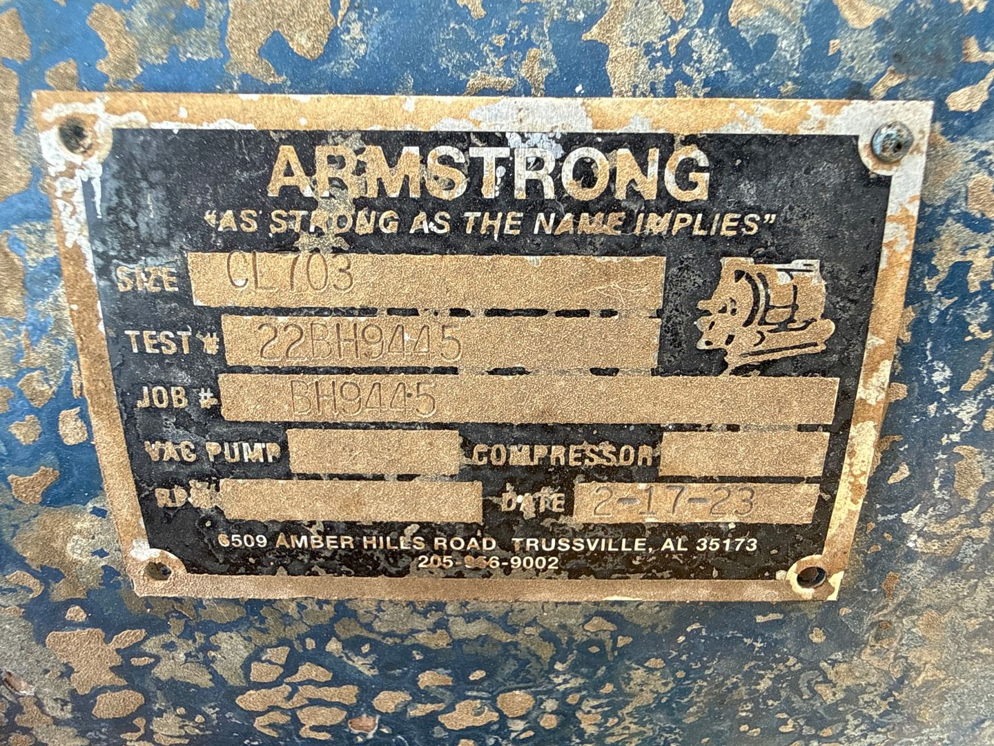 ARMSTRONG CL703 PUMP & 50 HP MOTOR ASSEMBLY - undefined