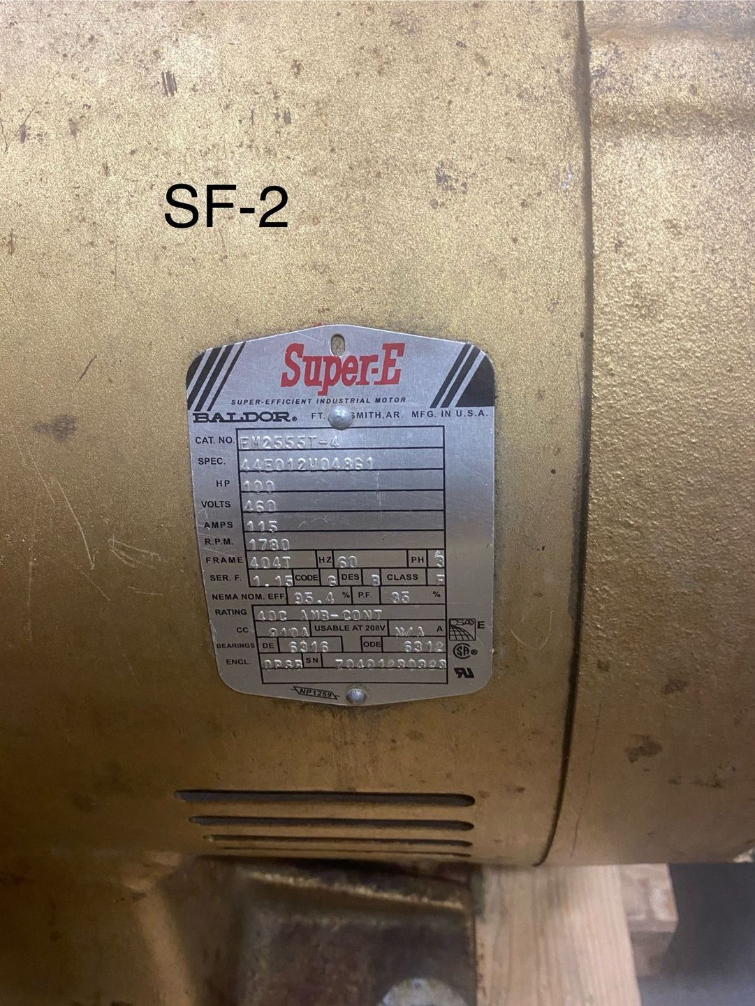QTY 2: BALDOR 100HP AC MOTOR - undefined