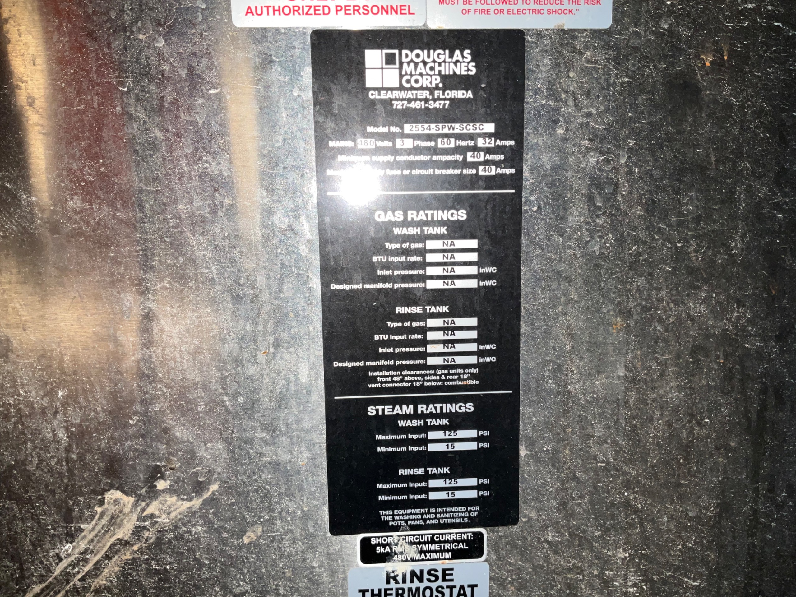 DOUGLAS MACHINES CORPORATION 2554‑SPW‑SCSC SCALE PARTS WASHERS - undefined