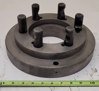 D1-8 LATHE CHUCK BACK PLATE ADAPTER - TYPE D1-8, 1 IN PIN, 11 IN OD, 5.5 IN HUB - undefined