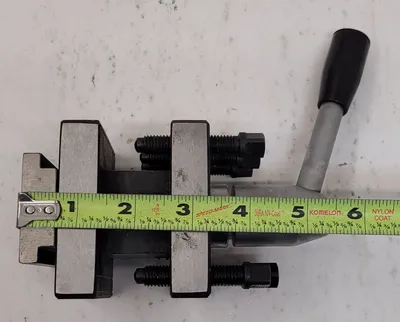 4-WAY LATHE TOOL POST H: 6-3/4” OVERALL W: 3.15IN L: 3.15IN GAP: 1-1/4IN BASE: .72IN - undefined
