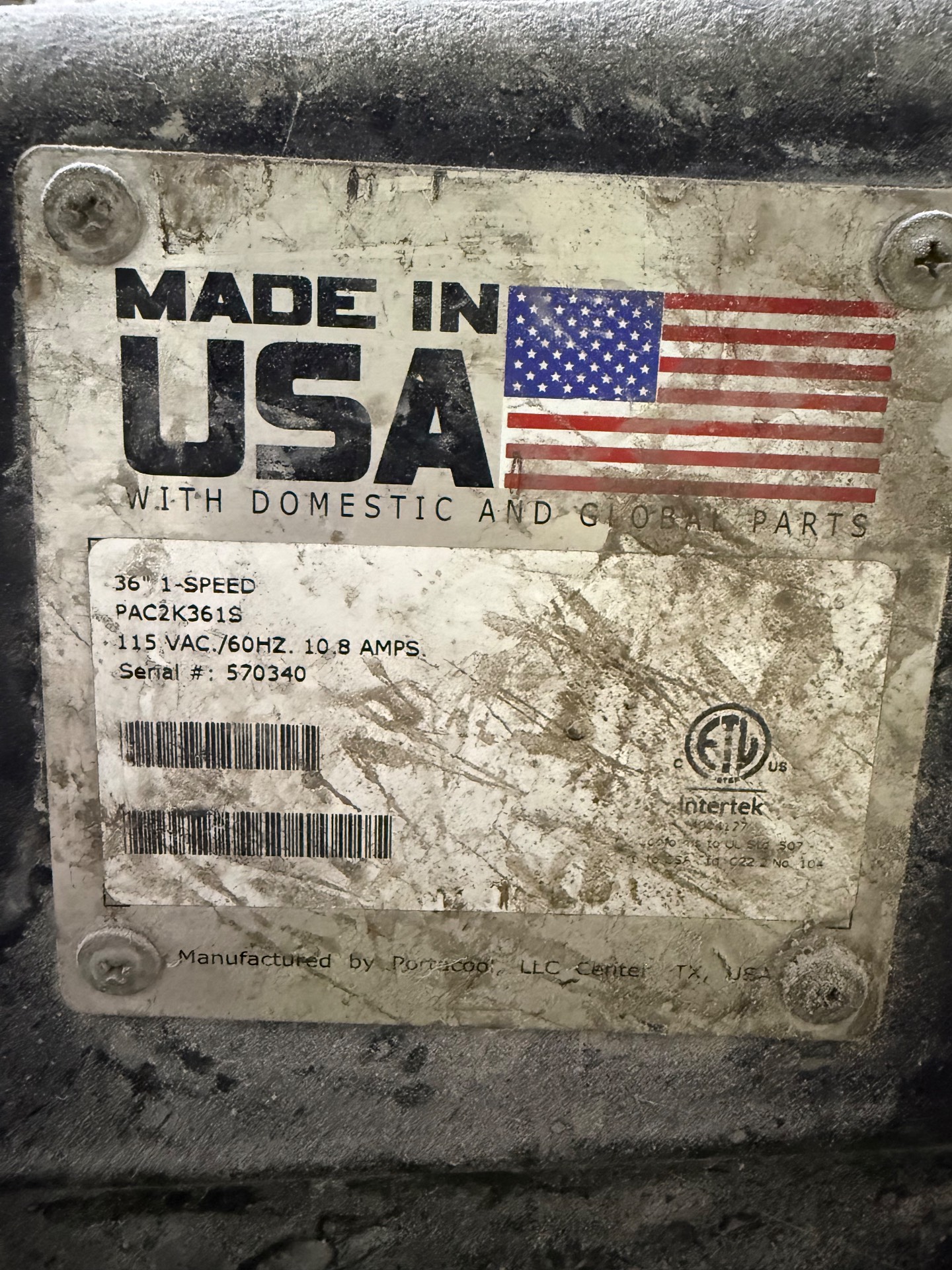 PORTACOOL PAC2K361S EVAPORATIVE AIR COOLER - undefined