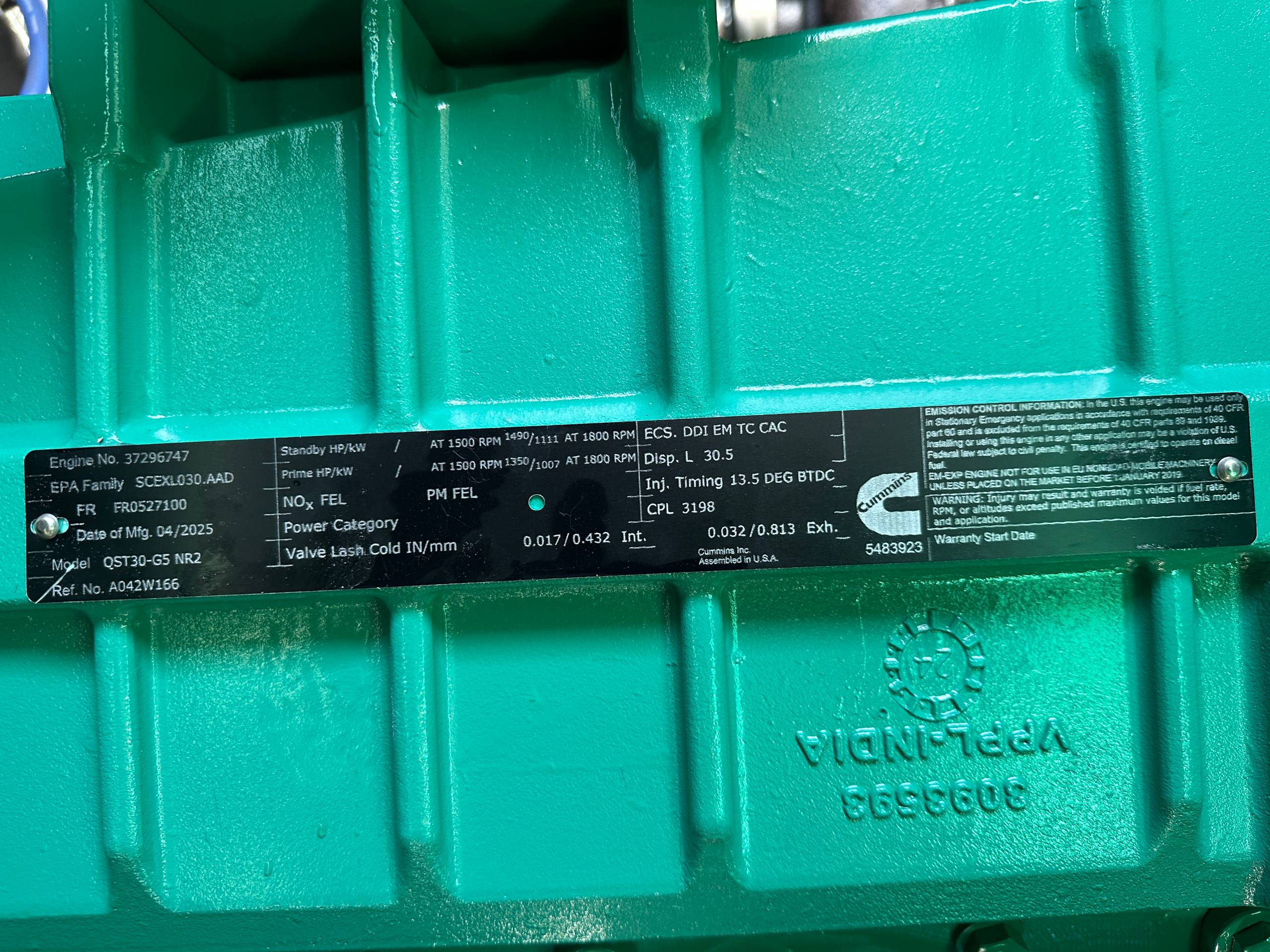 2025 CUMMINS DQFAD 1000 KW DIESEL GENERATOR - undefined