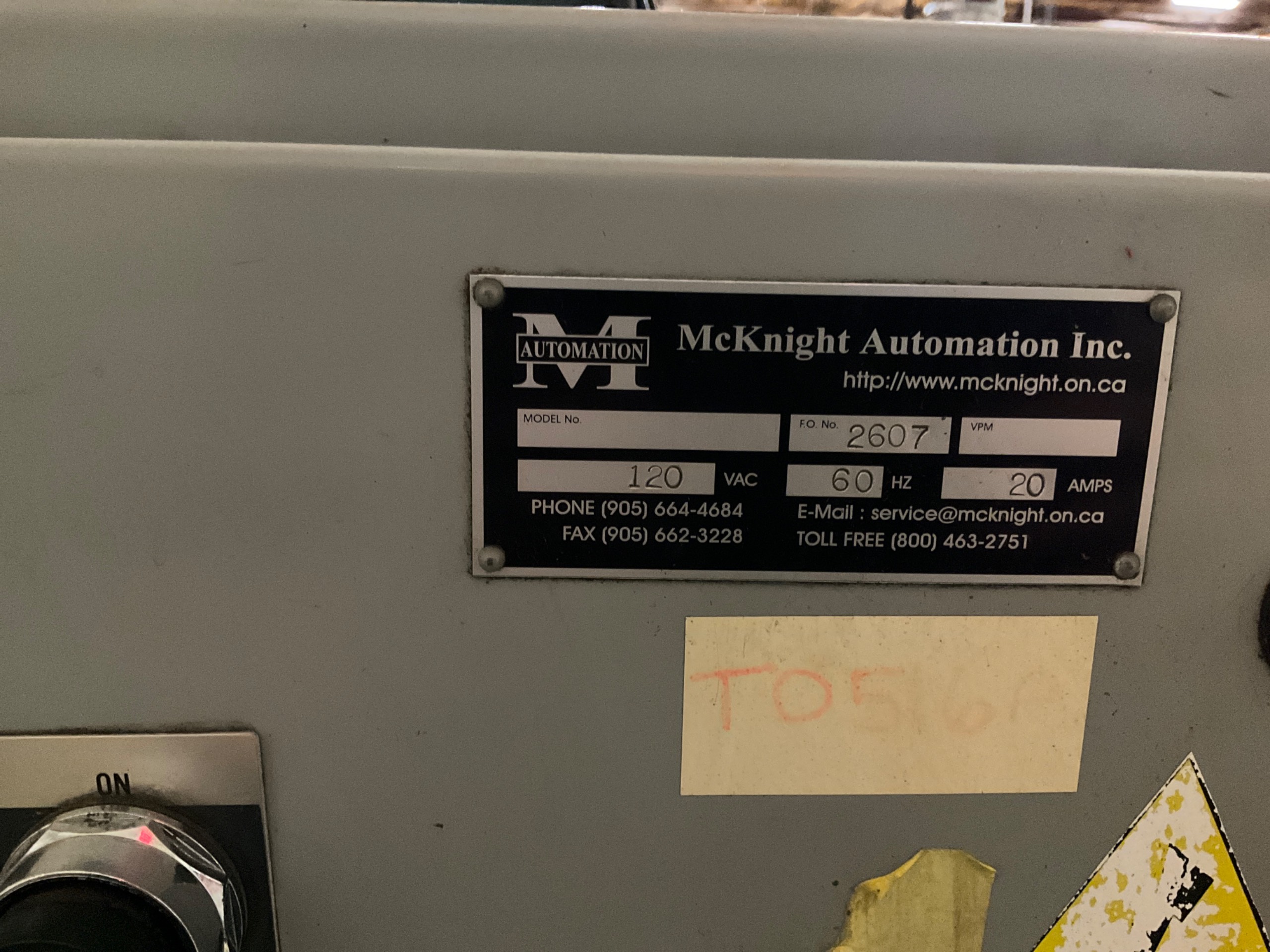 MCKNIGHT AUTOMATION HE 168 BELT CONVEYOR - undefined