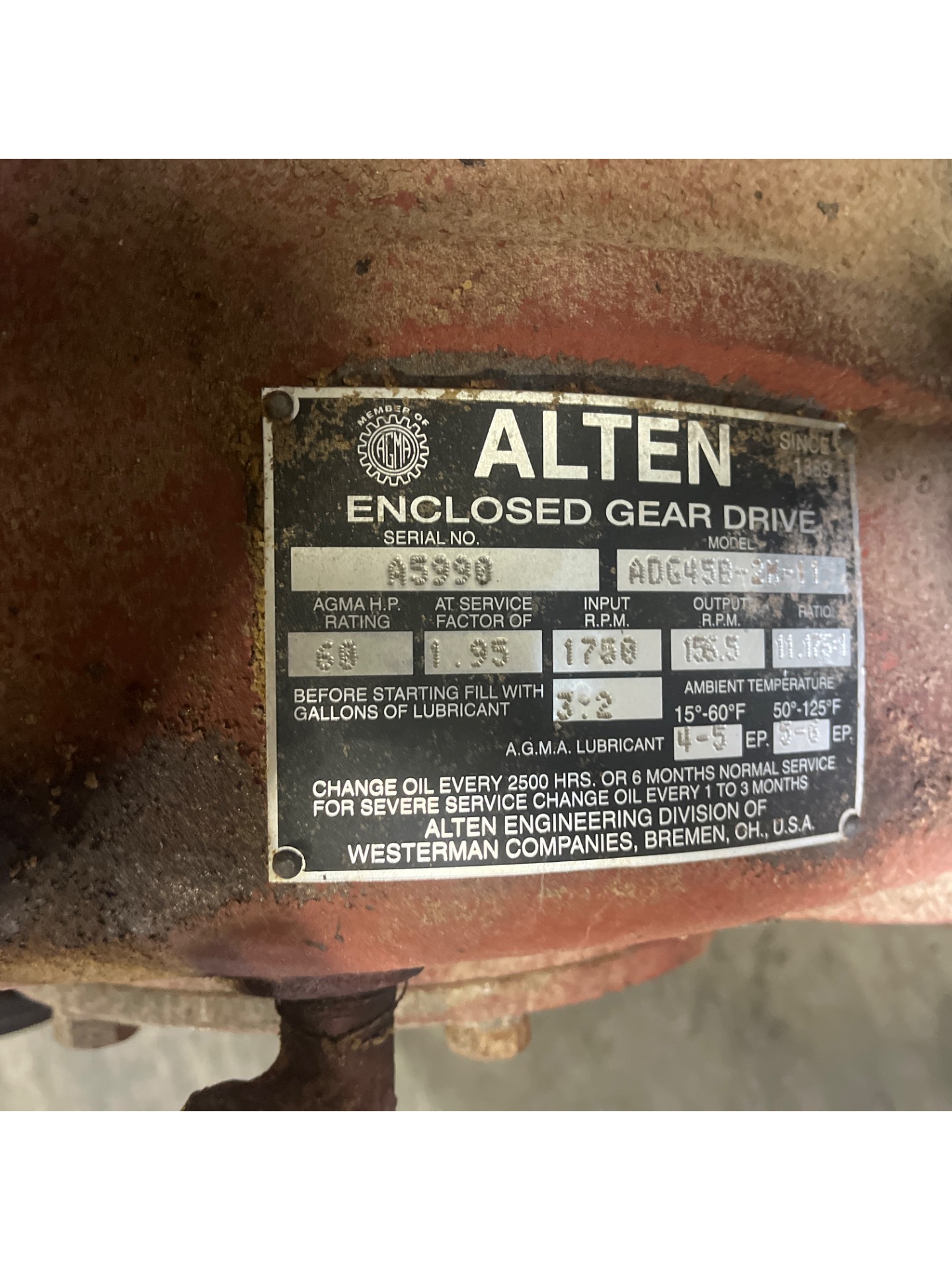 ALTEN ADG45B-2M-11 ENCLOSED GEAR DRIVE - undefined