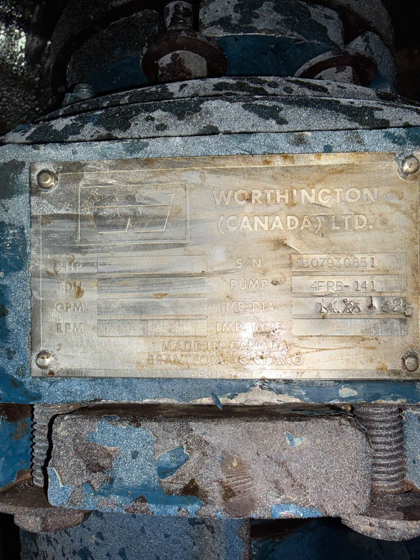 WORTHINGTON 4FRB-141 PUMP & 30HP MOTOR ASSEMBLY - undefined