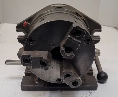 YUASA 550-006 ACCU-DEX ROTARY INDEXER SUPER SPACER W/ 6-1/2" 3 JAW CHUCK - undefined