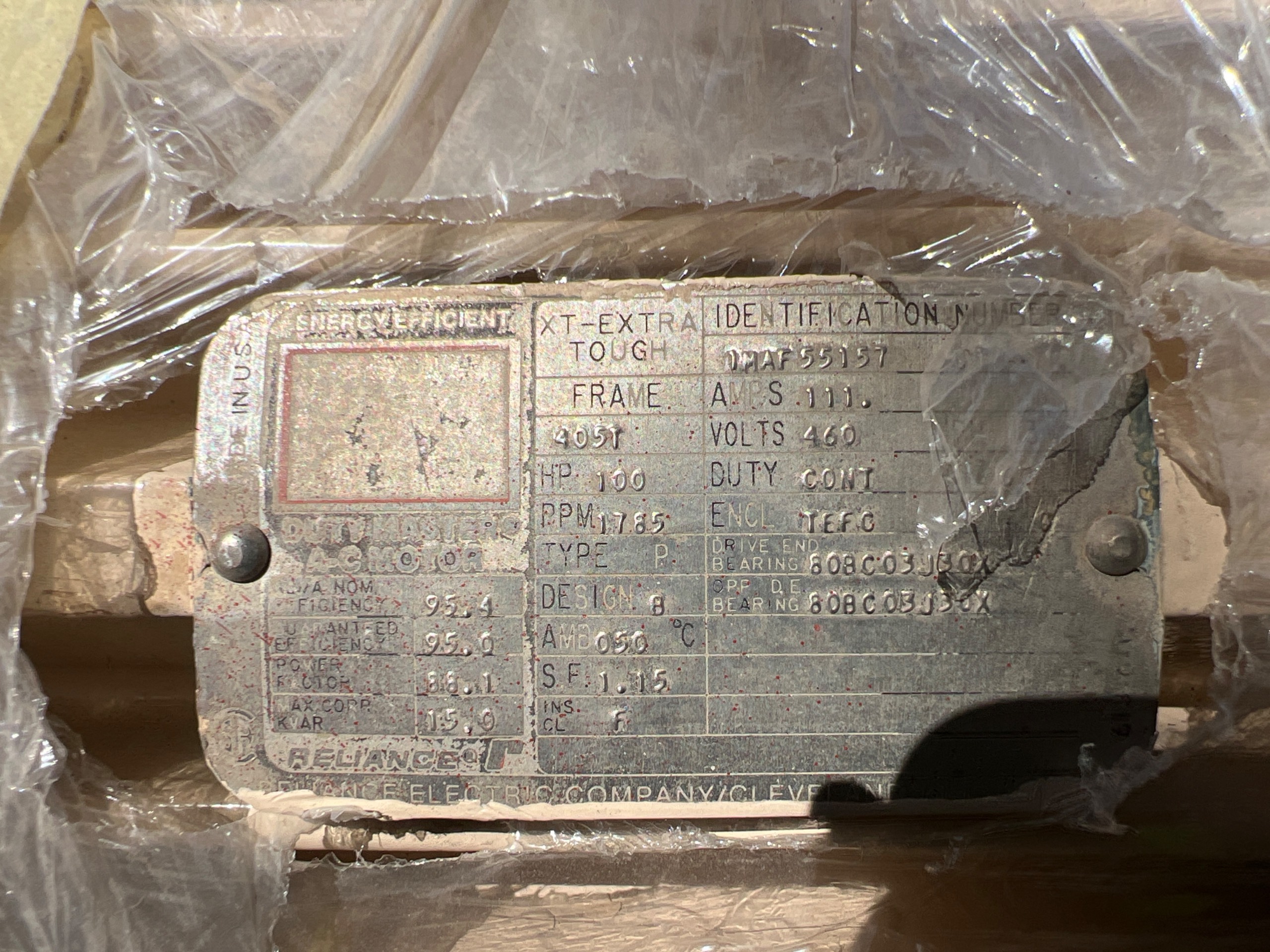 RELIANCE ELECTRIC 1MAF55157 AC MOTOR - undefined