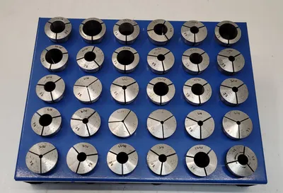 HARDINGE 5C COLLET SET - SET OF 30 VARIOUS SIZES (INCH) - undefined