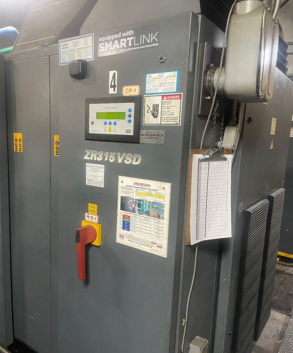 2003 ATLAS COPCO ZR 315 VSD STATIONARY AIR COMPRESSOR WITH DRYER - undefined