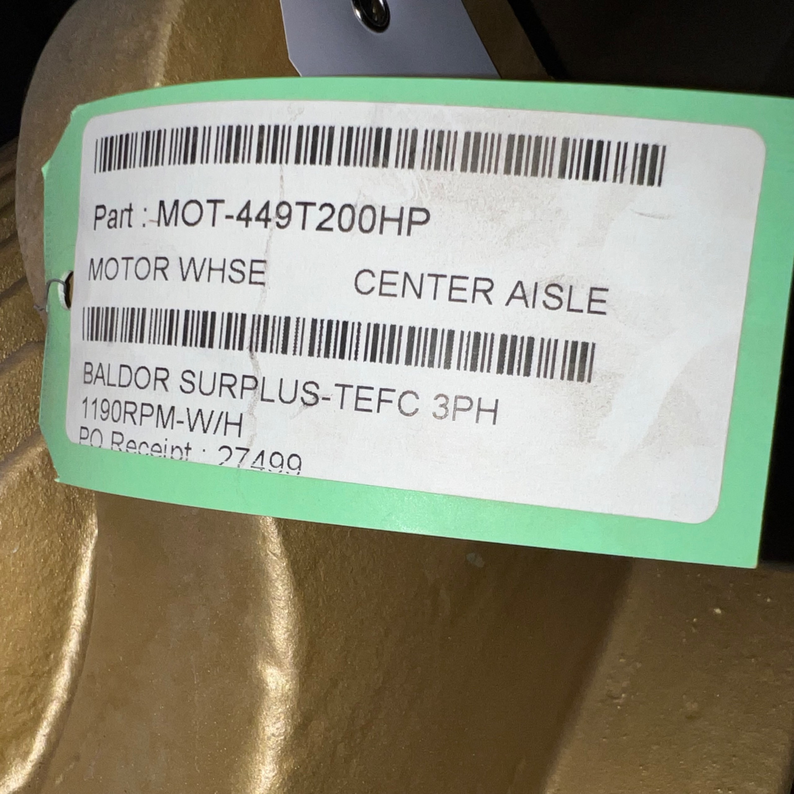 BALDOR RELIANCE EM44206T-4 AC MOTOR - undefined