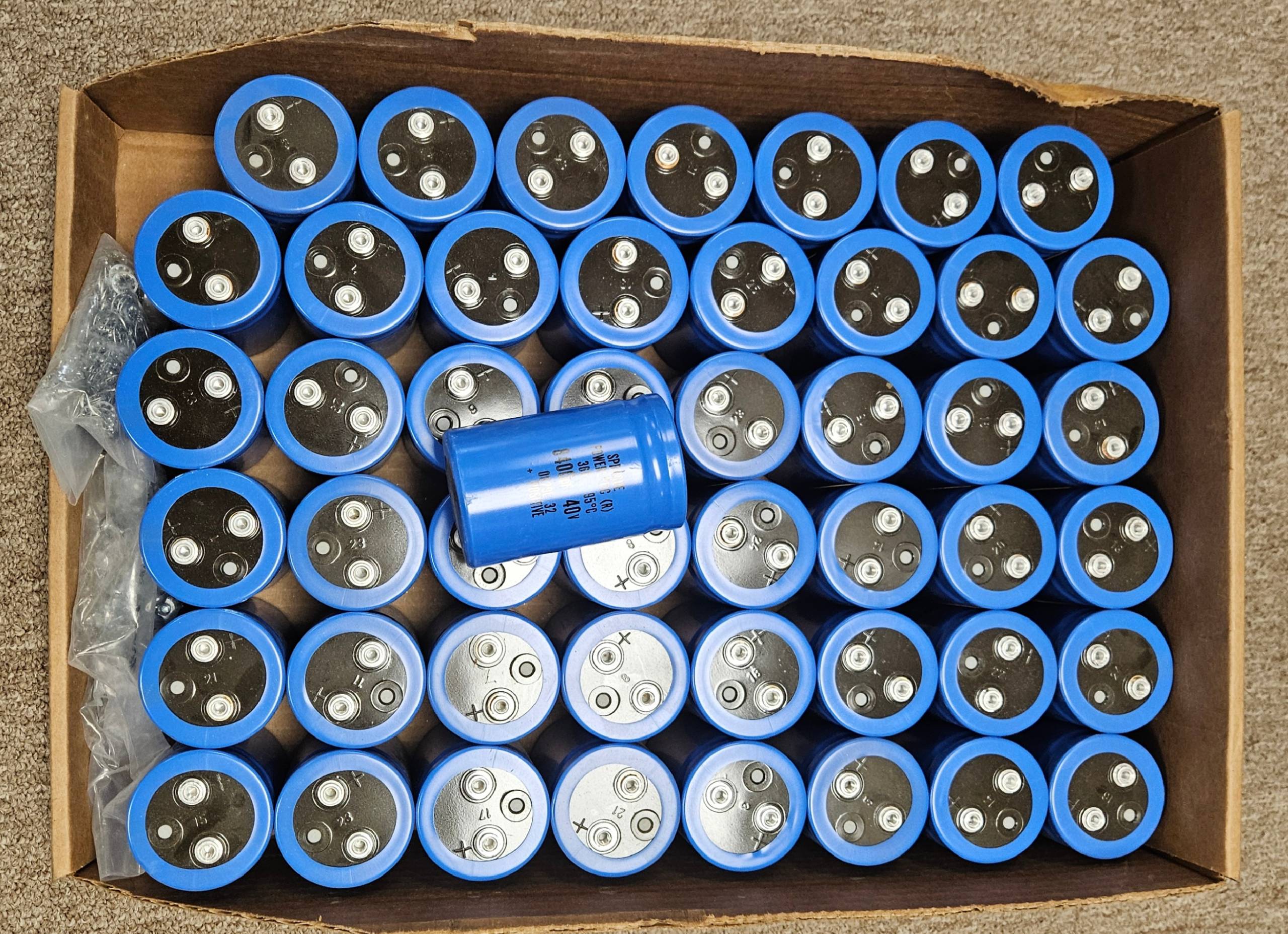 SPRAGUE POWERLYTIC 36D 8400UF 40V CAPACITORS CASE OF 48 - undefined