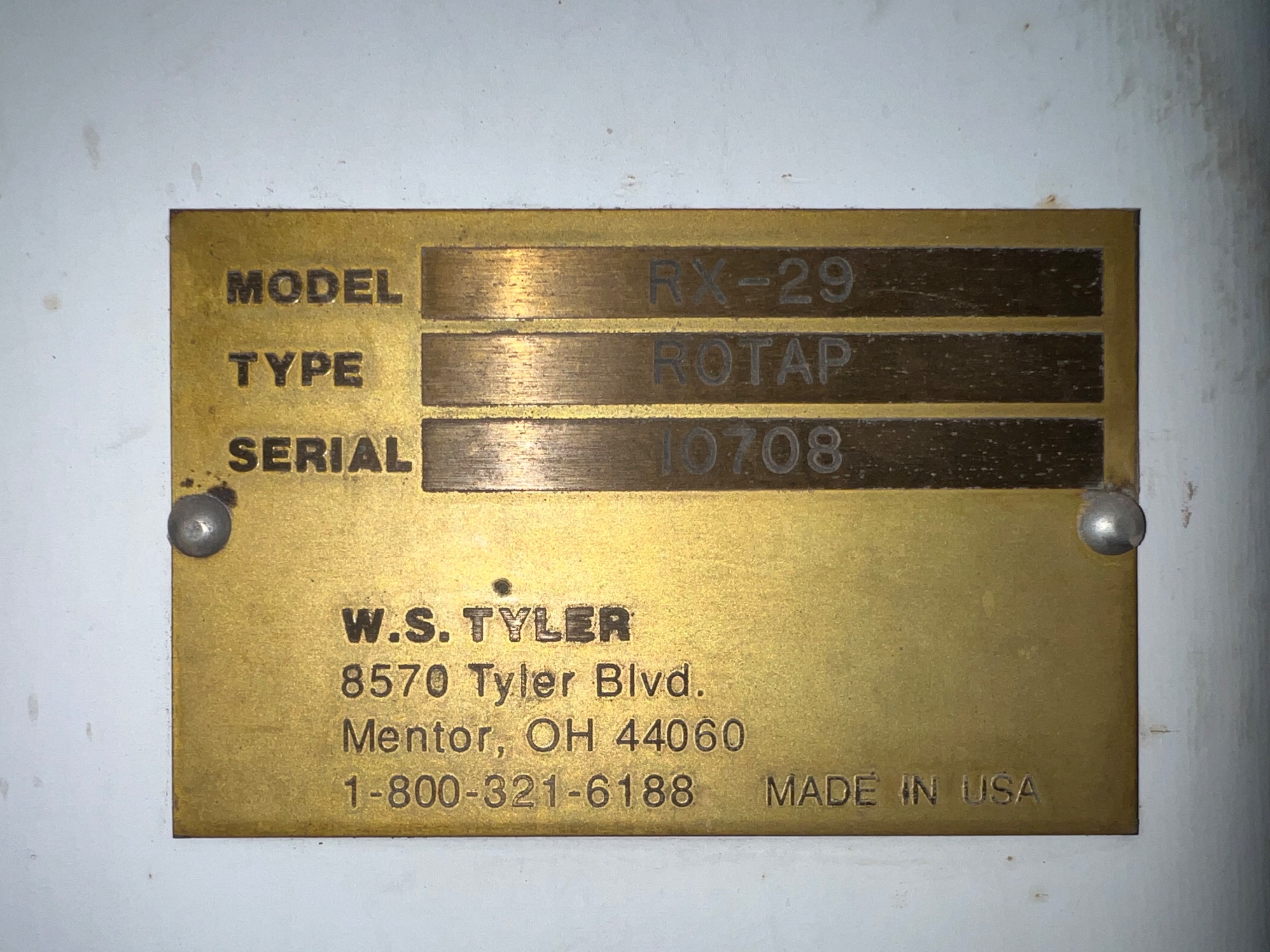 W.S. TYLER RX-29 SIEVE SHAKER - undefined