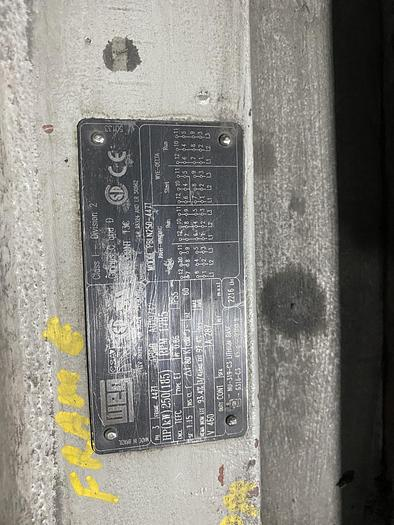 WEG MOTOR 250HP 460V 60HZ 4P 447T TEFC IP55 1.15SF 225A - undefined