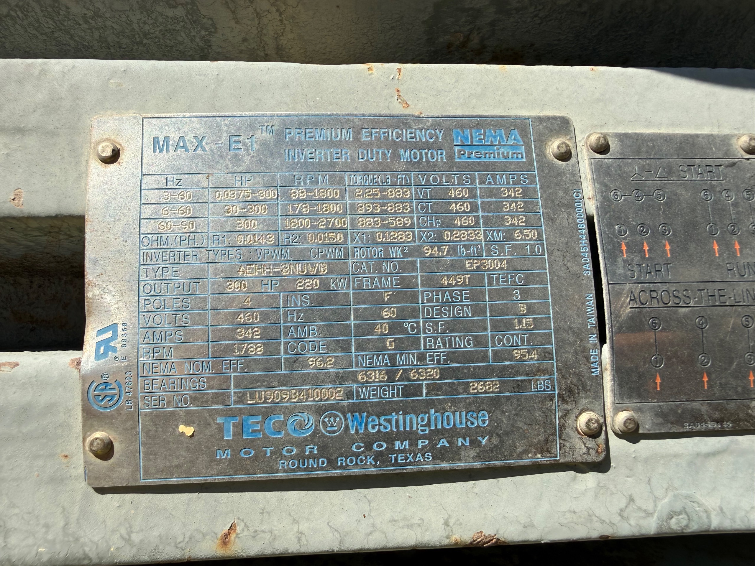 TWIN CITY FAN & BLOWER HIB SW BLOWER & 300HP MOTOR ASSEMBLY - undefined