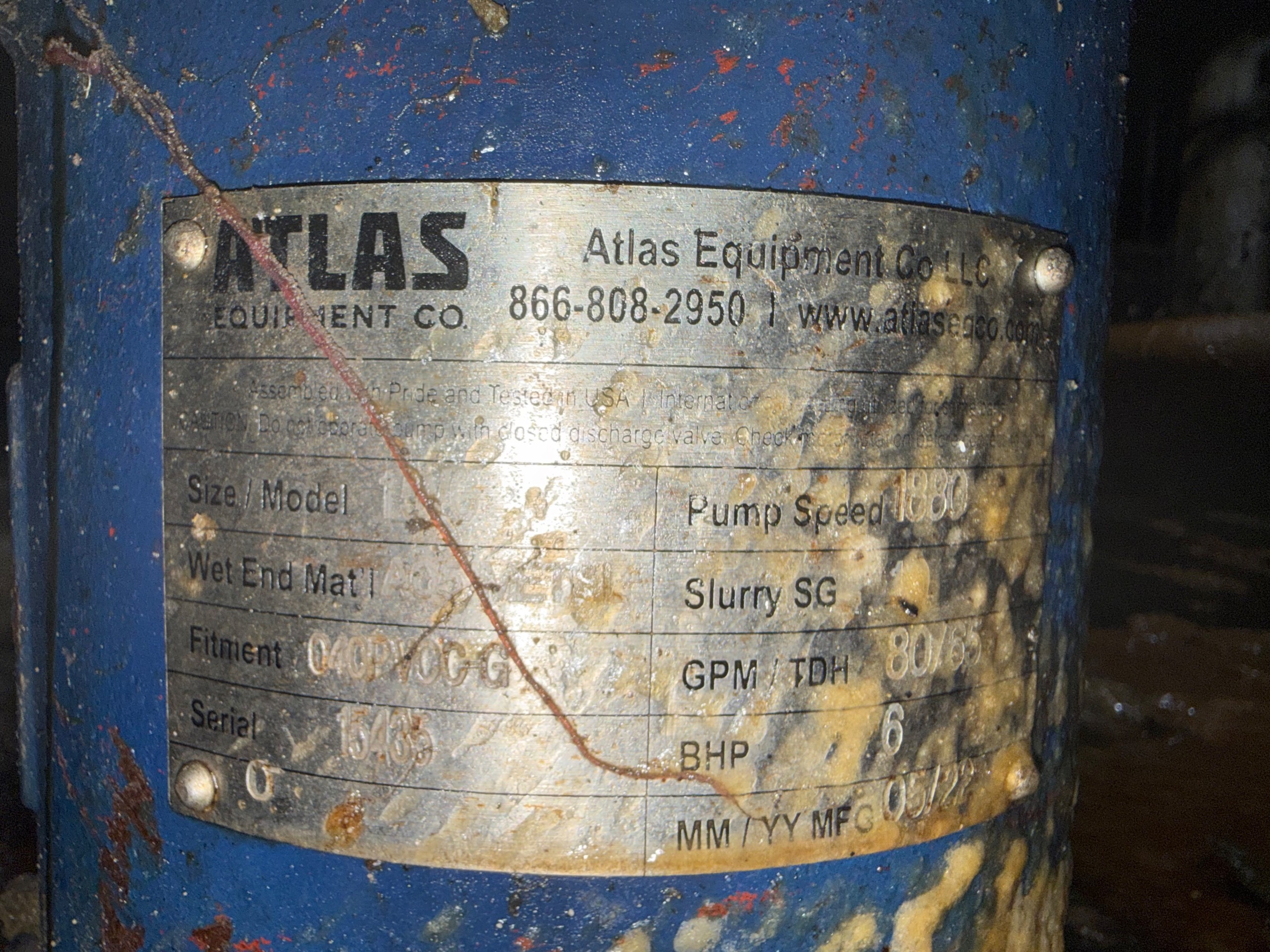 2022 ATLAS EQUIPMENT CO. 1.5 VC PUMP & 7.5 HP MOTOR ASSEMBLY - undefined