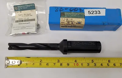 ALLIED MACHINE & ENGINEERING 28ZT-0750 INDEXABLE SPADE DRILL, .75” SS FLANGED SHANK - undefined